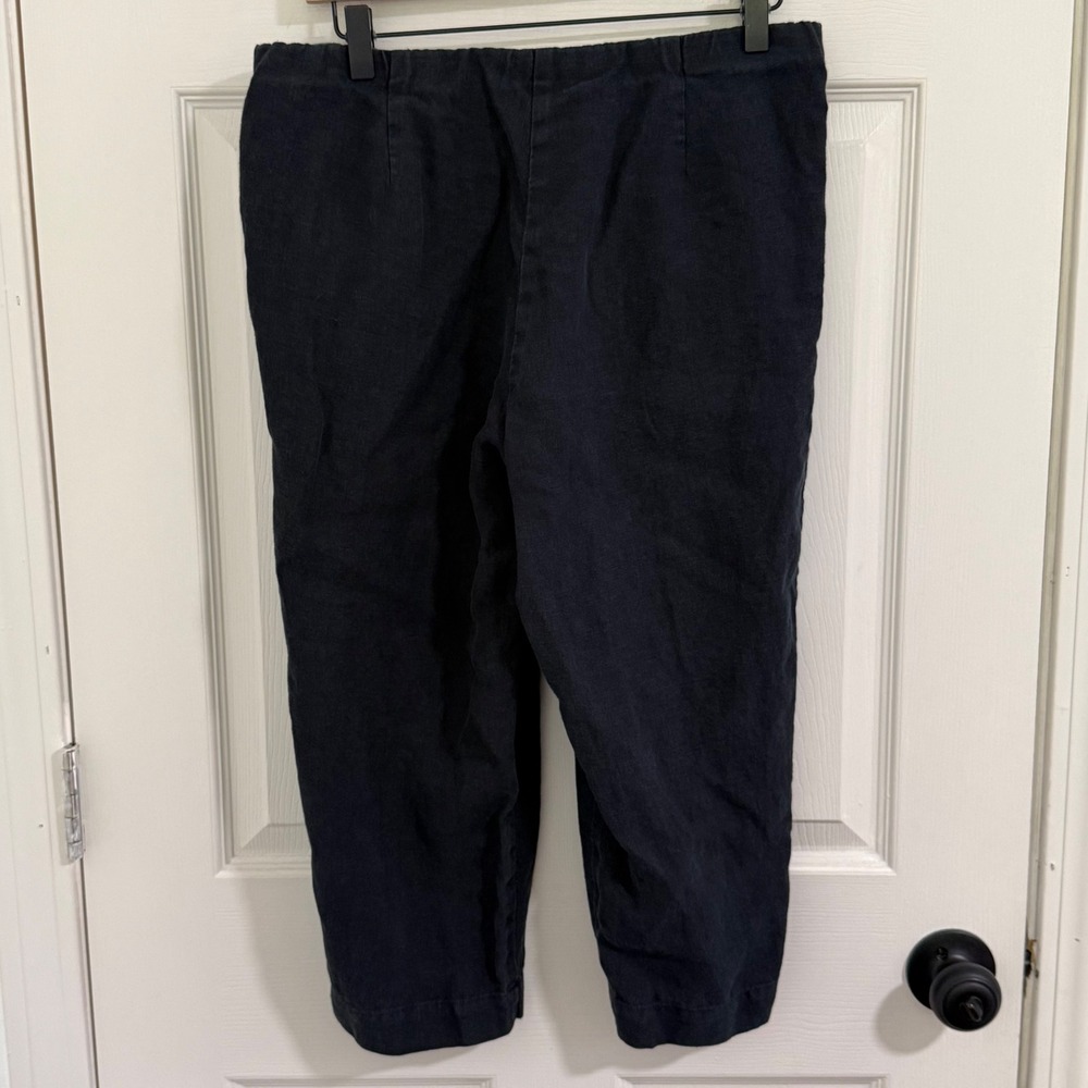 Pure Jill J Jill 100% Linen Slim Crop Pants Womens Small Petite Minimalist - Picture 2 of 11